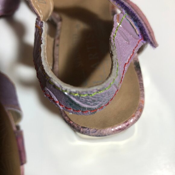 L’Artiste by Spring Step Sandals – Handcrafted Leather Floral Heel - Picture 12 of 14